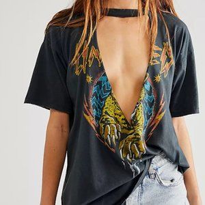Free People V-Neck Cutout Tee
